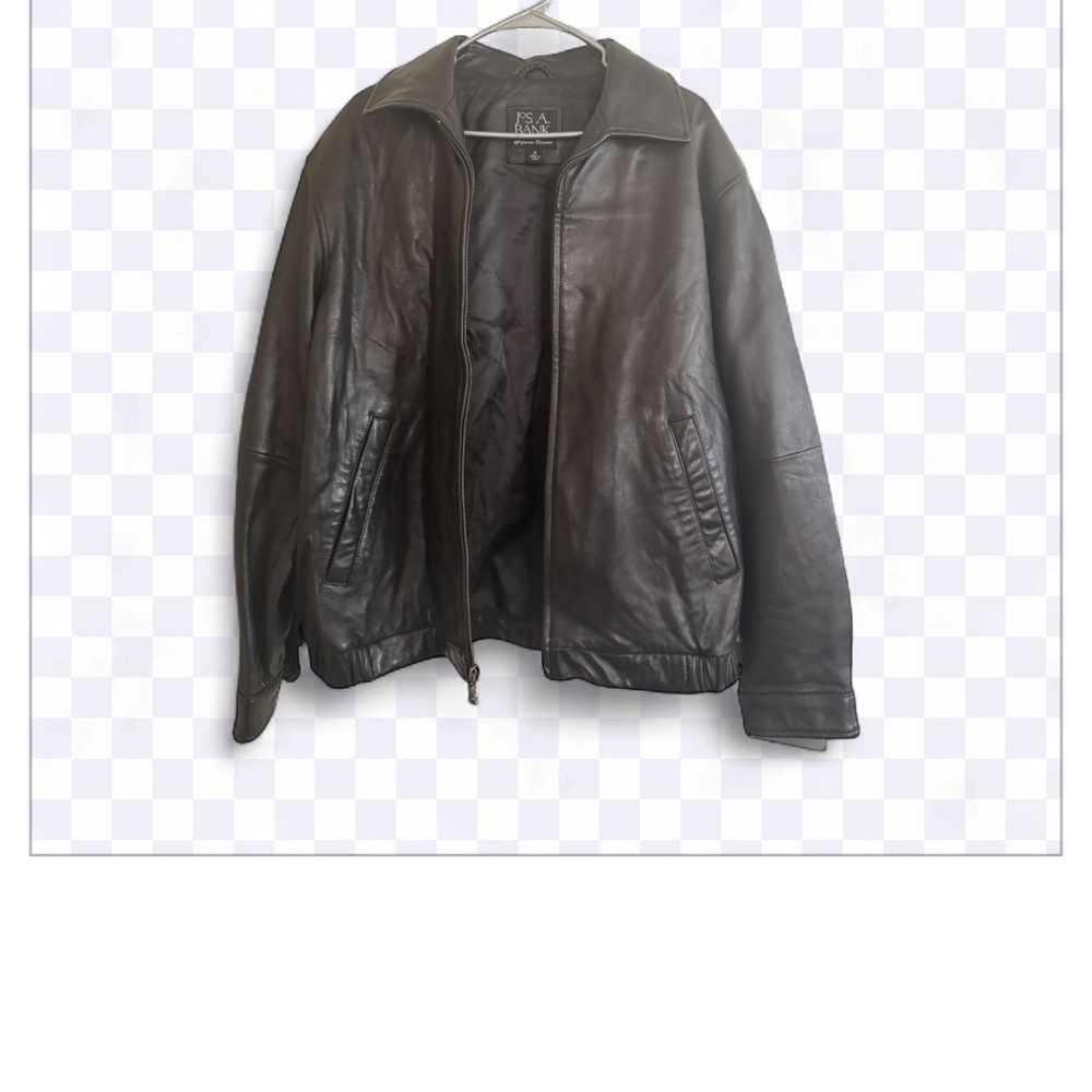 Jos. A. Bank Dark Brown Leather Jacket